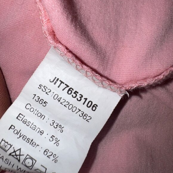 Shein Curve Pink V-Neck Top With Floral Sheer Bell Sleeves 2XL - Picture 4 of 7